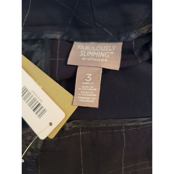 NWT Chico's Size 3 Fabulously Slimming Women's Straight Ankle Pants Size 16 t76 - Picture 6 of 8